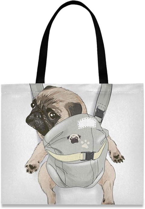 [alaza] トートバッグ エコバッグ パグ